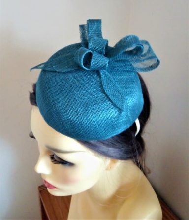 Wedding occasion teal turquoise pillbox bows 